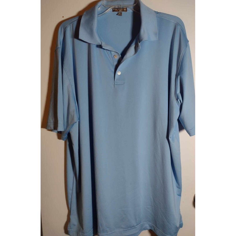 Peter Millar Summer Comfort Shirt Men's Extra Large Blue Polo Golf Activewear